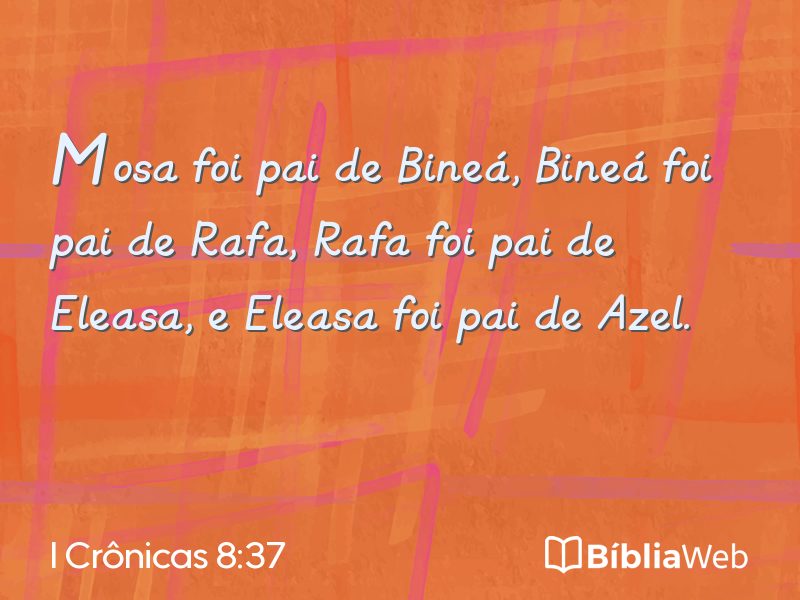 I Crônicas 8:37 em imagem para compartilhar