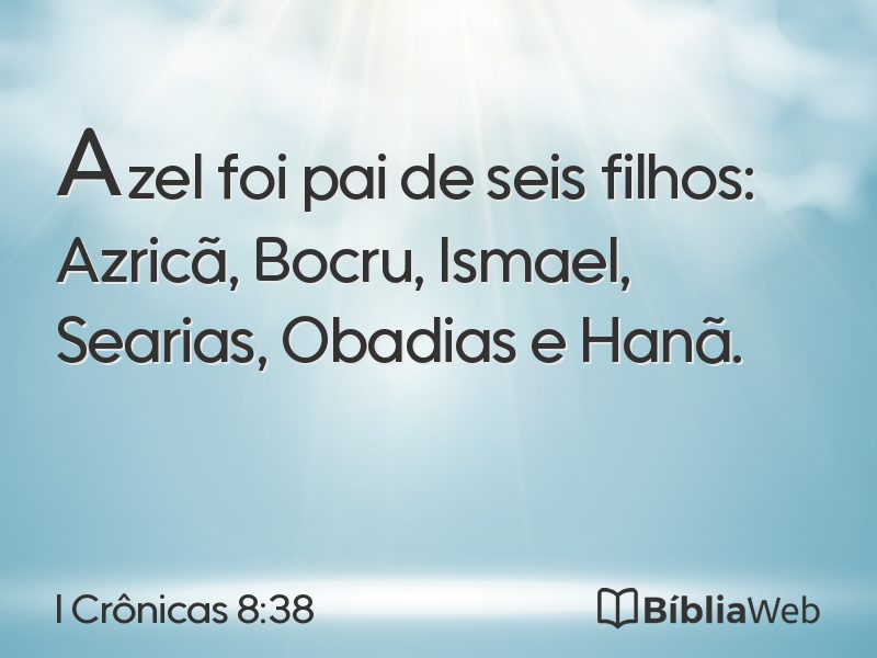 I Crônicas 8:38 em imagem para compartilhar