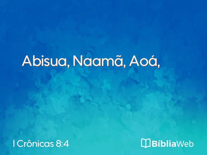 I Crônicas 8:4 em imagem para compartilhar