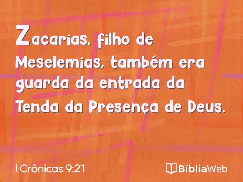 I Crônicas 9:21 em imagem para compartilhar