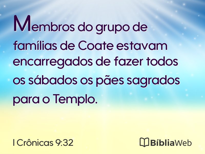 I Crônicas 9:32 em imagem para compartilhar