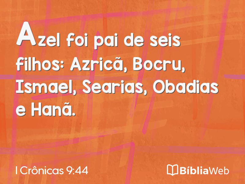 I Crônicas 9:44 em imagem para compartilhar