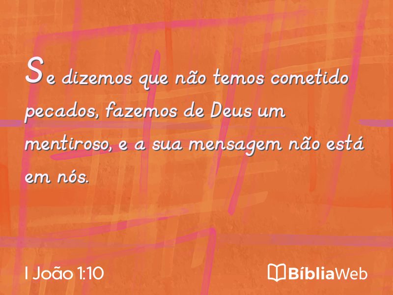 I João 1:10 em imagem para compartilhar