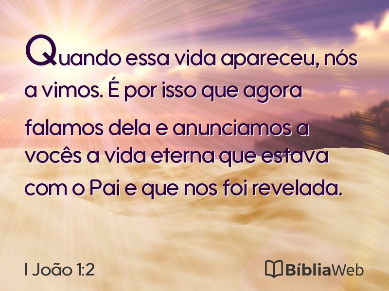 I João 1:2 em imagem para compartilhar