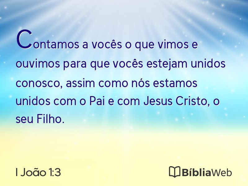 I João 1:3 em imagem para compartilhar