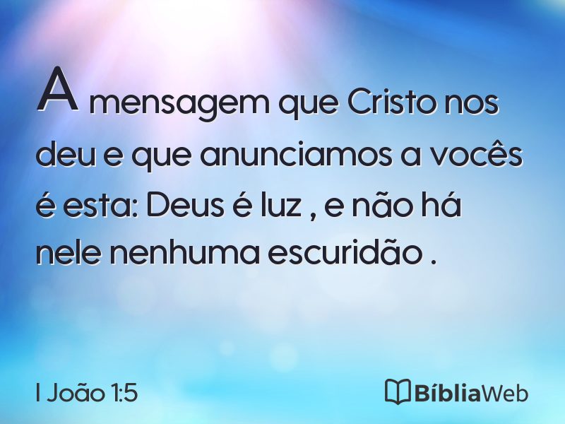 I João 1:5 em imagem para compartilhar