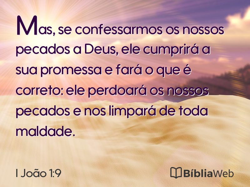 I João 1:9 em imagem para compartilhar