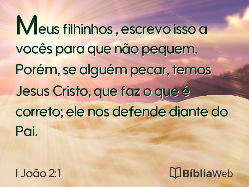 I João 2:1 em imagem para compartilhar