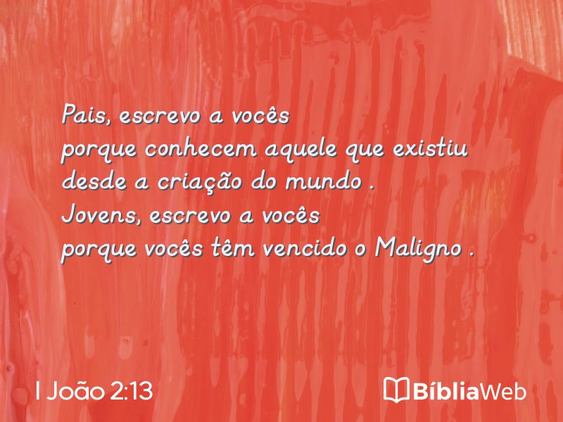 I João 2:13 em imagem para compartilhar