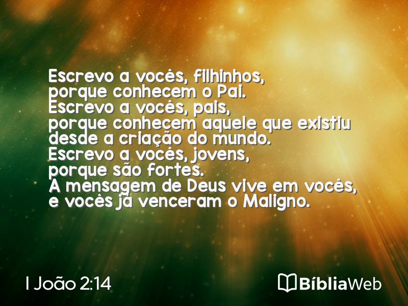 I João 2:14 em imagem para compartilhar