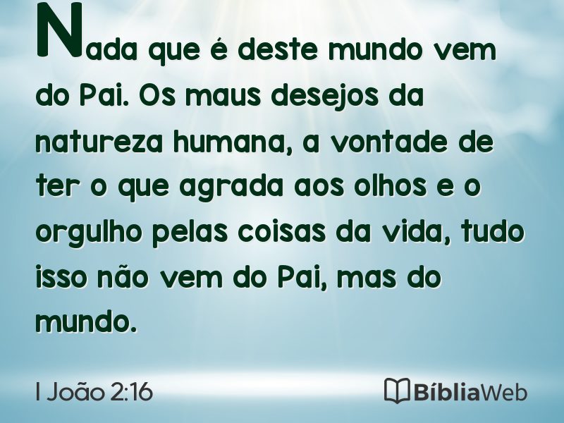 I João 2:16 em imagem para compartilhar