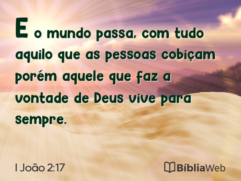 I João 2:17 em imagem para compartilhar
