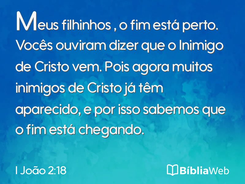 I João 2:18 em imagem para compartilhar