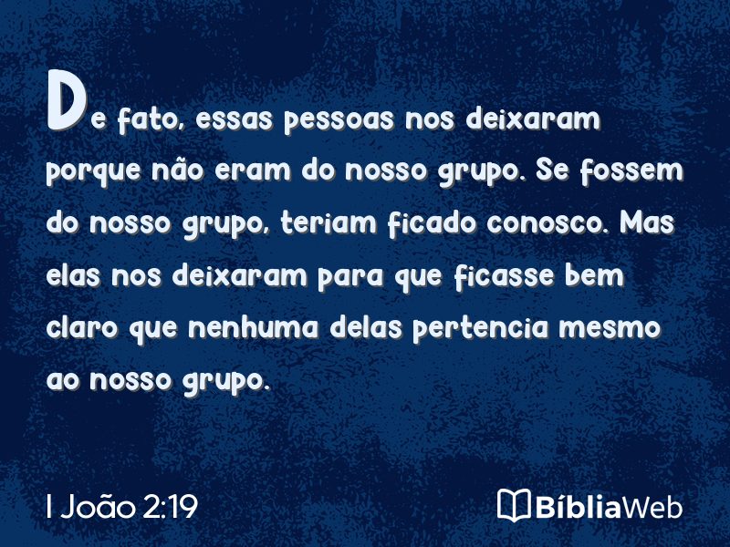 I João 2:19 em imagem para compartilhar