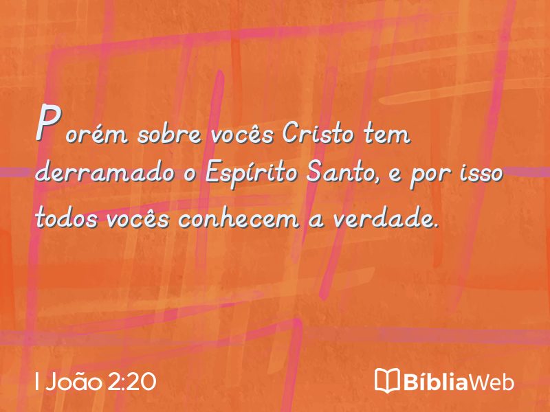 I João 2:20 em imagem para compartilhar