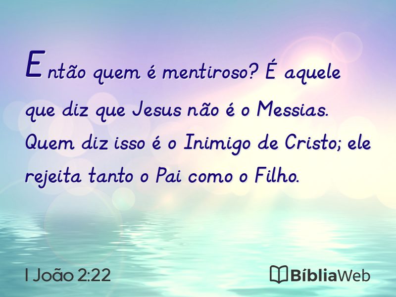 I João 2:22 em imagem para compartilhar