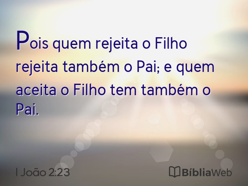 I João 2:23 em imagem para compartilhar