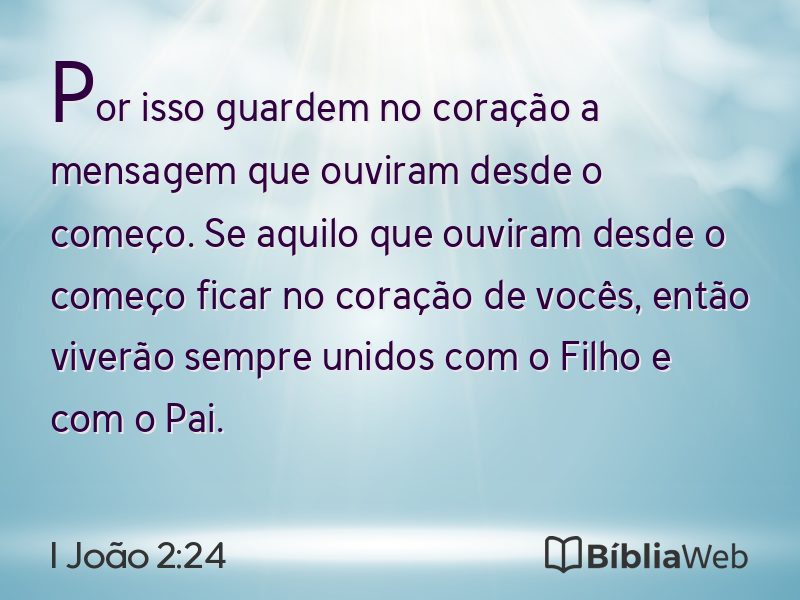 I João 2:24 em imagem para compartilhar