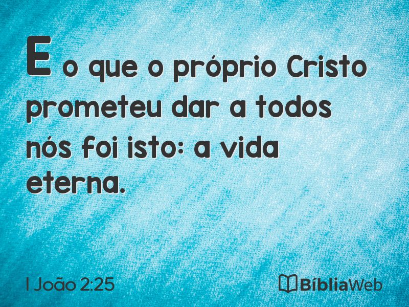 I João 2:25 em imagem para compartilhar