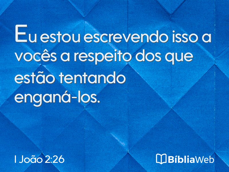I João 2:26 em imagem para compartilhar
