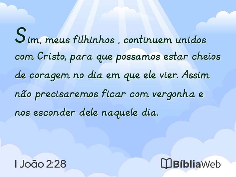 I João 2:28 em imagem para compartilhar