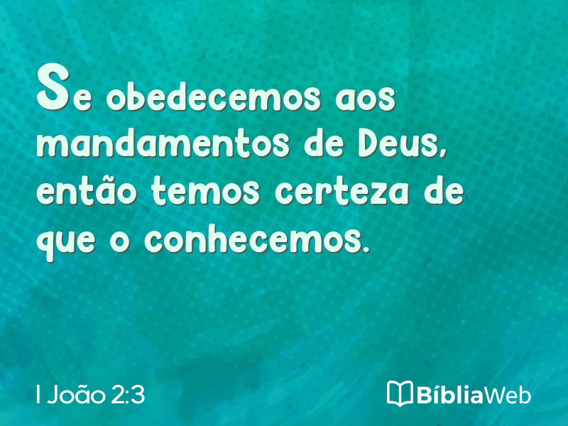 I João 2:3 em imagem para compartilhar