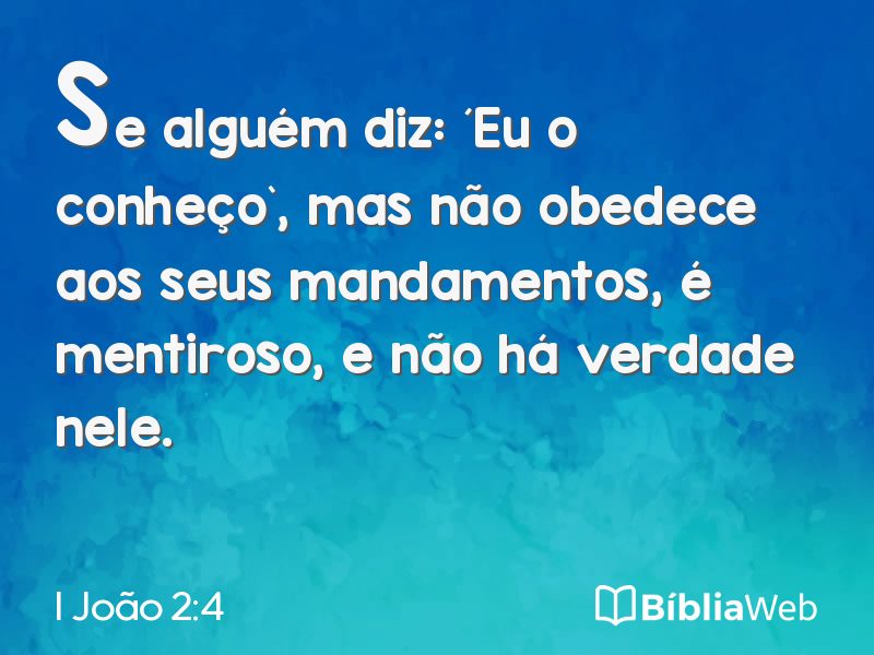 I João 2:4 em imagem para compartilhar
