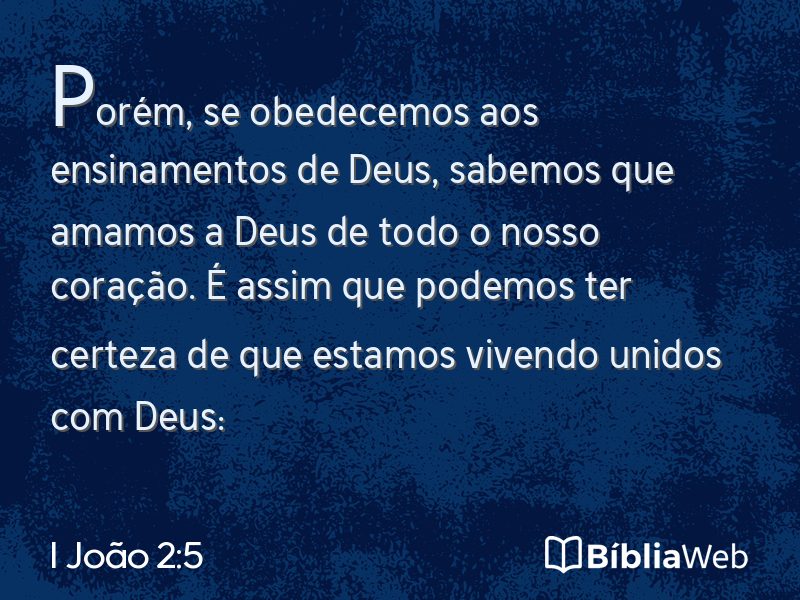I João 2:5 em imagem para compartilhar