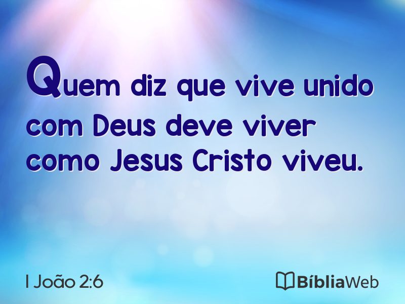 I João 2:6 em imagem para compartilhar