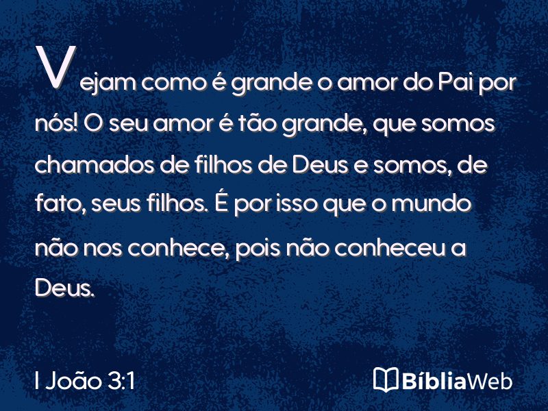 I João 3:1 em imagem para compartilhar