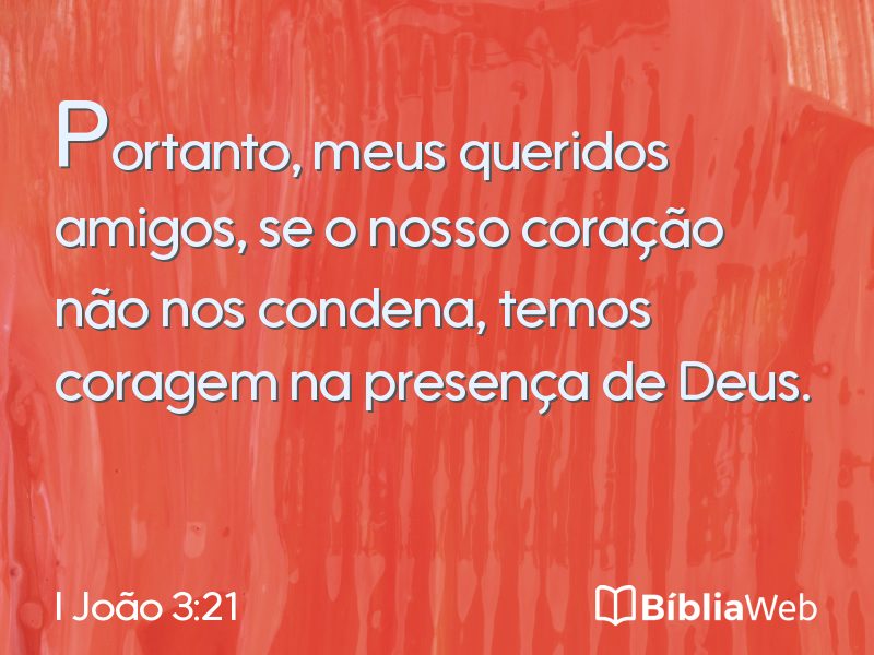 I João 3:21 em imagem para compartilhar
