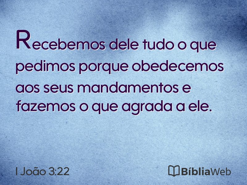 I João 3:22 em imagem para compartilhar