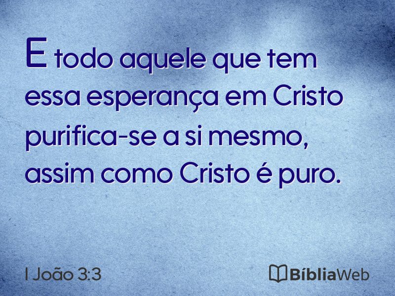 I João 3:3 em imagem para compartilhar