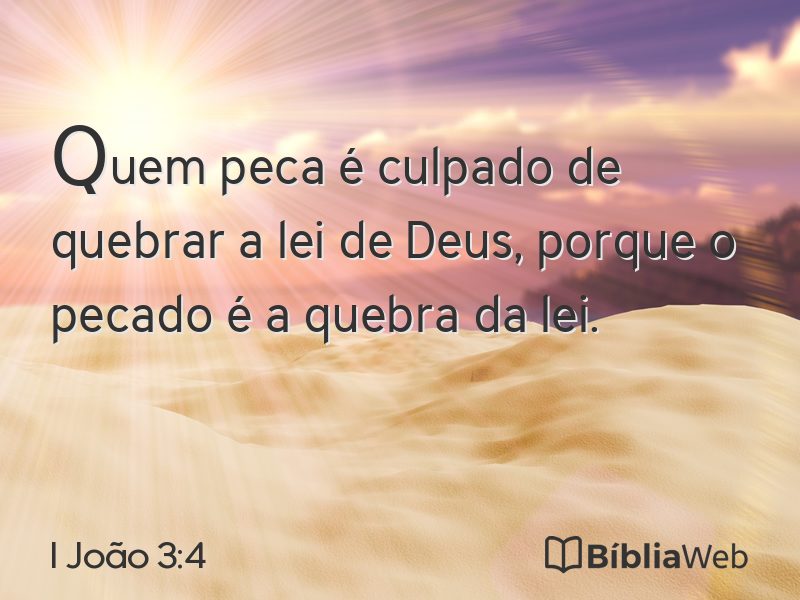 I João 3:4 em imagem para compartilhar