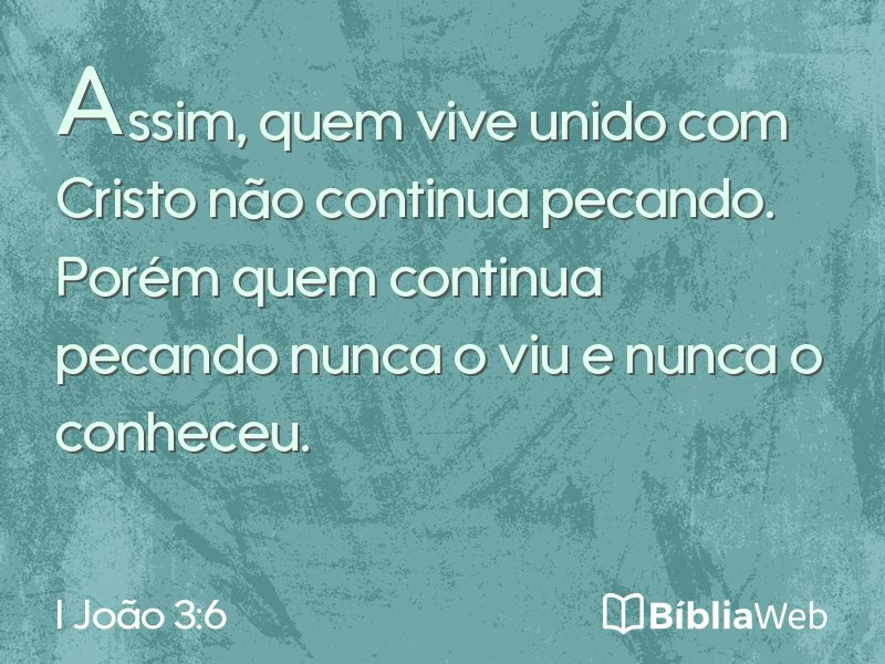 I João 3:6 em imagem para compartilhar
