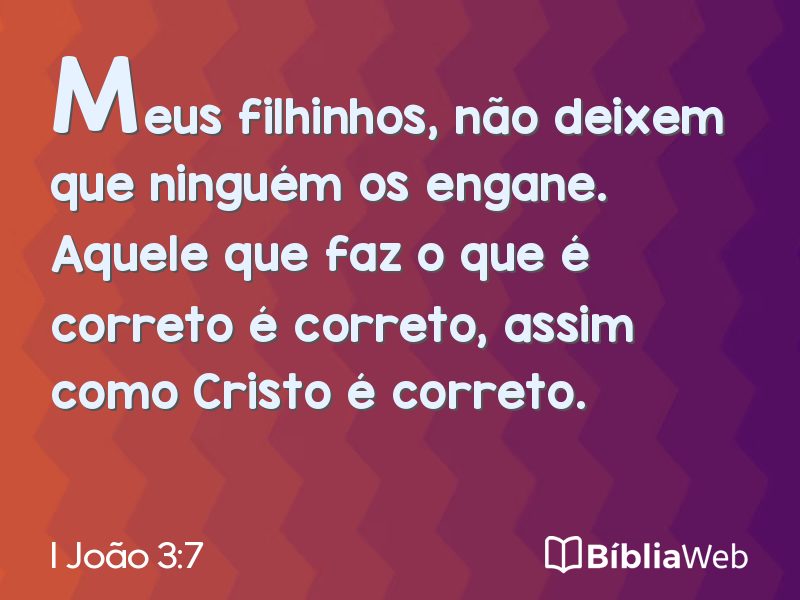I João 3:7 em imagem para compartilhar