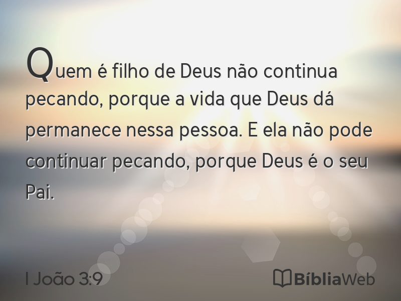 I João 3:9 em imagem para compartilhar