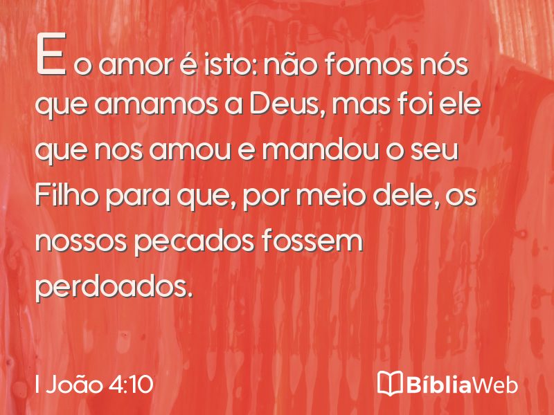 I João 4:10 em imagem para compartilhar