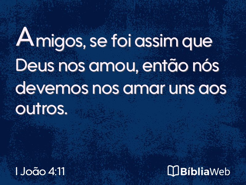I João 4:11 em imagem para compartilhar