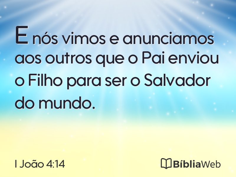 I João 4:14 em imagem para compartilhar