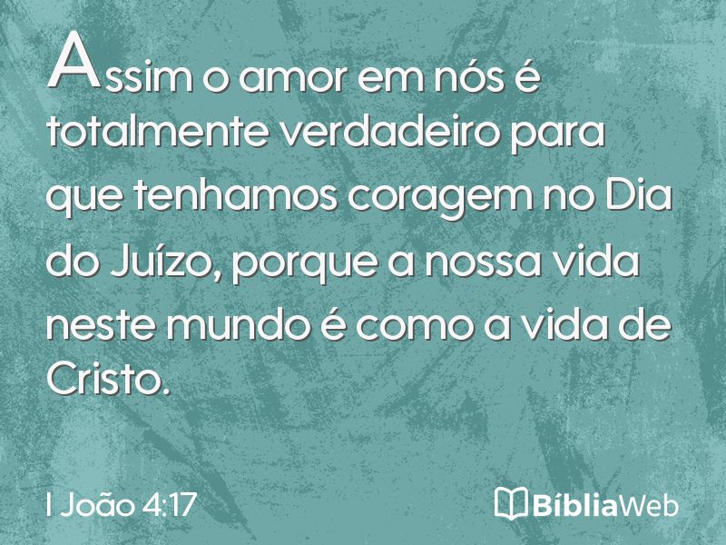 I João 4:17 em imagem para compartilhar