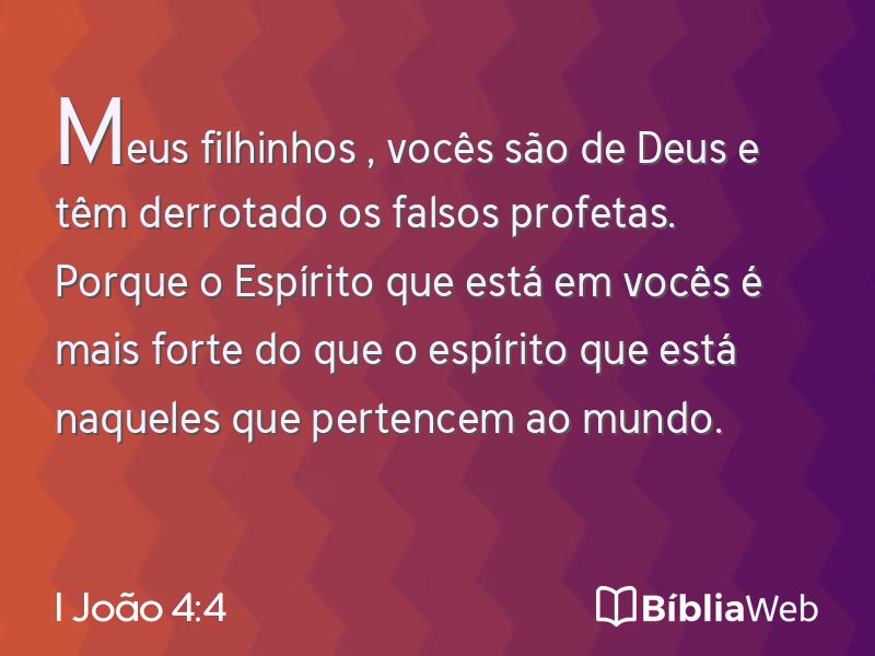 I João 4:4 em imagem para compartilhar