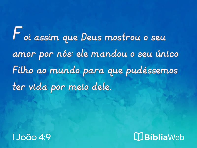 I João 4:9 em imagem para compartilhar