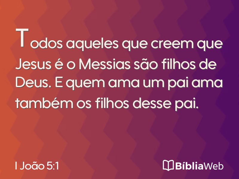 I João 5:1 em imagem para compartilhar