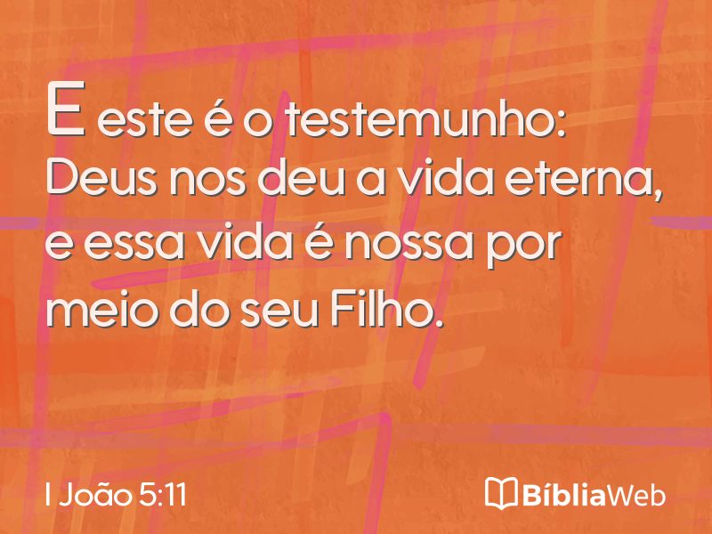I João 5:11 em imagem para compartilhar