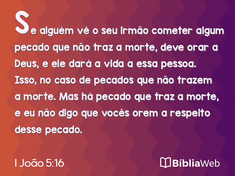 I João 5:16 em imagem para compartilhar