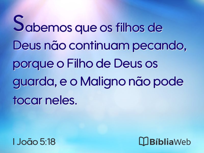 I João 5:18 em imagem para compartilhar