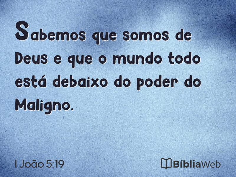 I João 5:19 em imagem para compartilhar