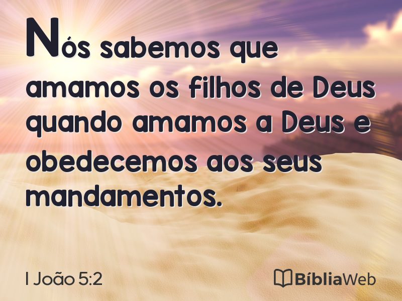 I João 5:2 em imagem para compartilhar