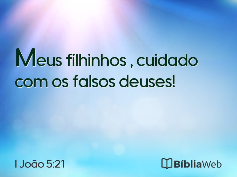 I João 5:21 em imagem para compartilhar